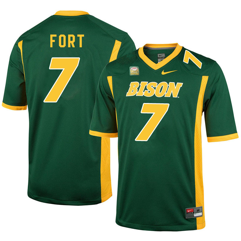 Men #7 Tre Fort North Dakota State Bison College Football Jerseys Sale-Green - Click Image to Close